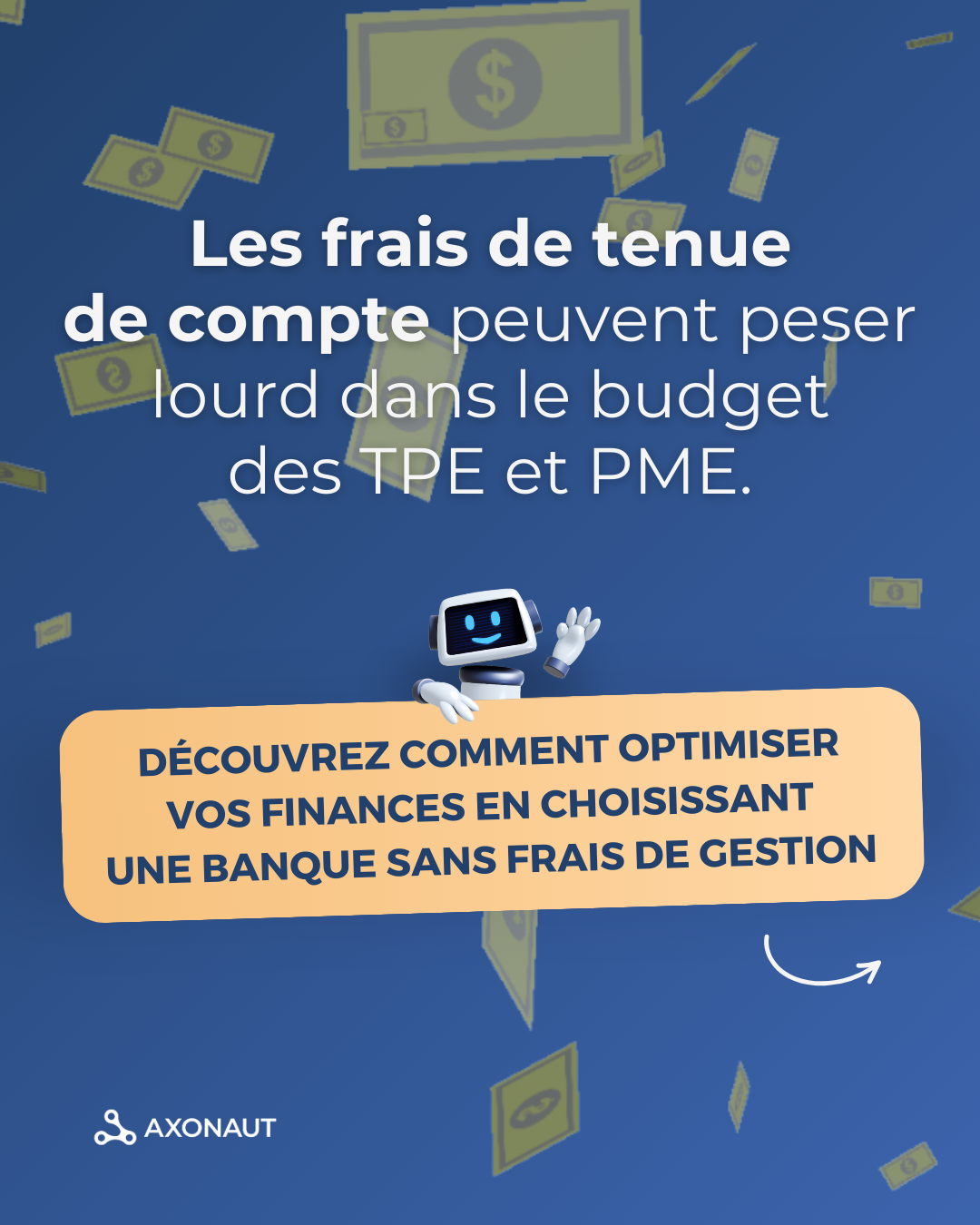 Publication Axonaut sur les banques sans frais, page 1 sur 8
