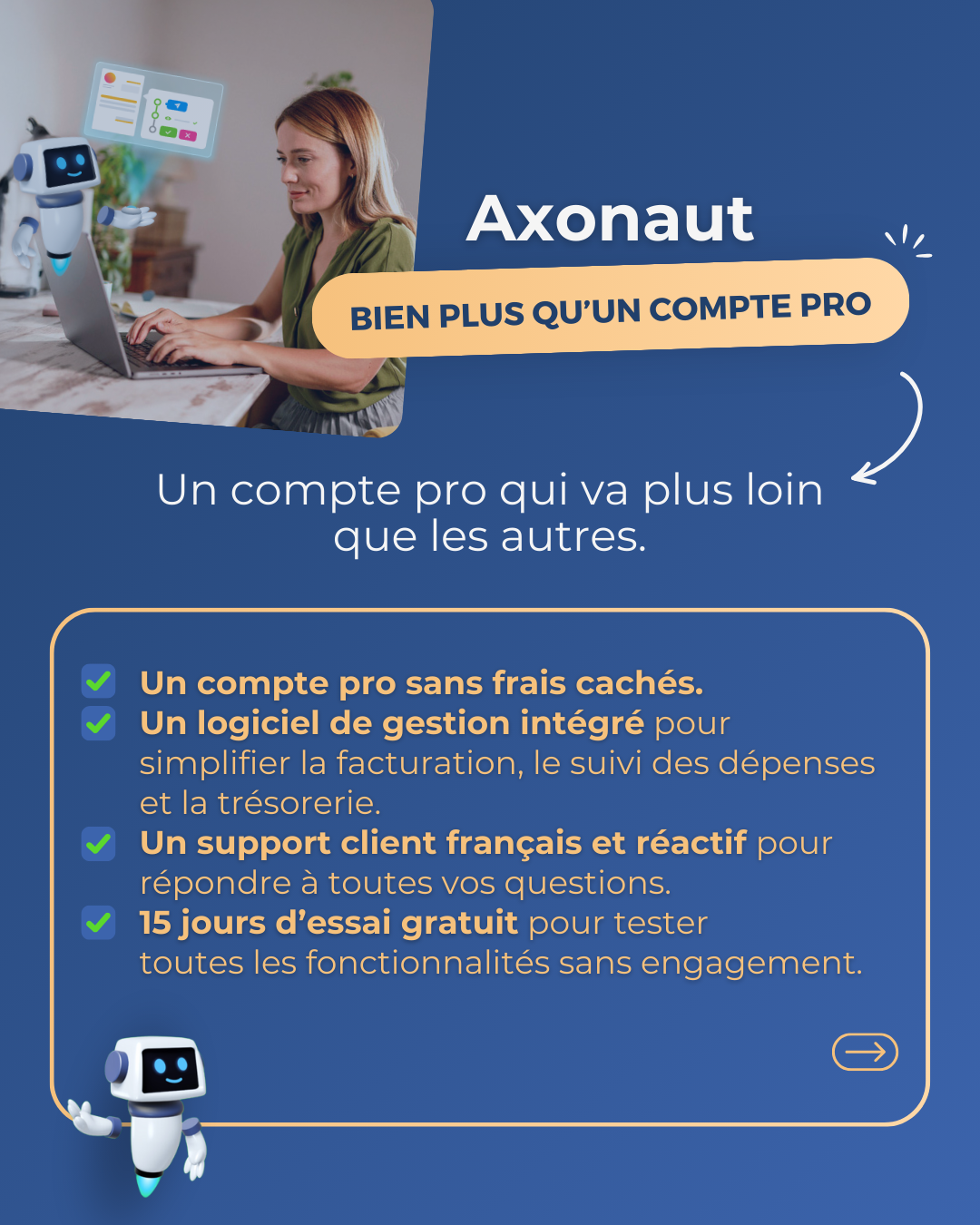 Publication Axonaut sur les banques sans frais, page 7 sur 8